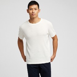 UNIQLO 优衣库 414495 男士华夫格圆领T恤