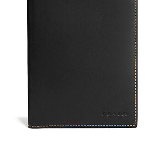 COACH 蔻驰 女士COACH passport系列黑色皮质短款护照套 22875 BLK 黑色