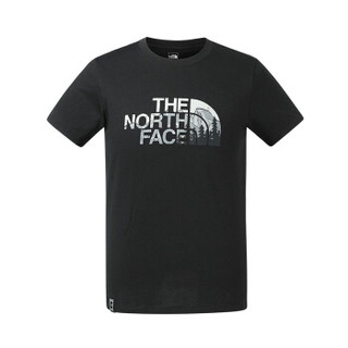 THE NORTH FACE 北面 户外男士舒适速干排汗透气圆领短袖T恤衫 NF0A3V4Q 黑色 L