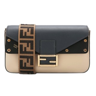 FENDI 芬迪 8BR600 女士BAGUETTE手袋 深蓝拼米色8BR600A6CEF15W1