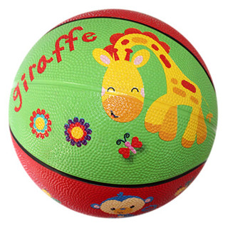 费雪（Fisher Price）儿童玩具球二合一 （7寸篮球长颈鹿+儿童足球18cm 赠送打气筒）