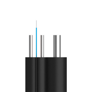 博扬（BOYANG）BY-PX103-100m 皮线光纤光缆 室外5.0单模单芯 100米黑色 1芯3钢丝 低烟无卤网线光纤线