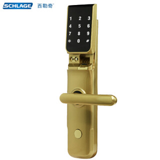 西勒奇（SCHLAGE） 智能指纹锁SC201V 华为指纹锁 智能家居门锁 电子锁 家用防盗门密码锁手机APP网关 时尚金