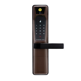 Yale 耶鲁指纹锁密码锁家用防盗智能门锁电子感应锁 YDM4111 棕色