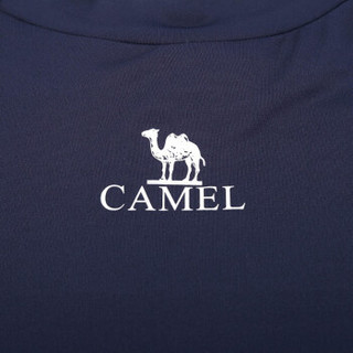 骆驼（CAMEL）运动长袖紧身衣健身服男款健美快干透气跑步训练上衣 A7W2V3103 深藏蓝 XL