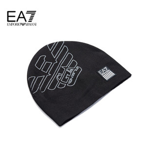 EA7 EMPORIO ARMANI阿玛尼奢侈品18秋冬新款男士街头时尚针织帽275803-8A302 BLACK-00020 S