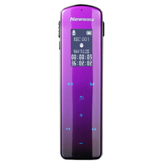 纽曼（Newsmy）录音笔 V29 8G 渐变紫 大电量长待机 触控键专业高清远距降噪声控FM收音机 学习会议采访留证