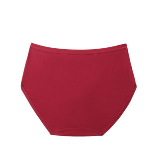 全棉时代 女士针织中腰三角裤165/95 红色+红色 2件装