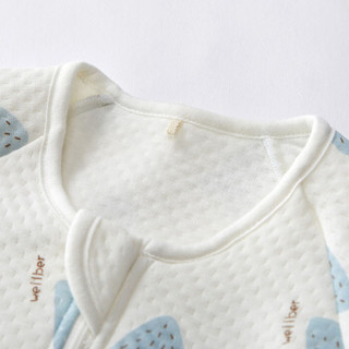 威尔贝鲁(WELLBER)婴儿睡袋宝宝可调节空气层儿童信封可脱袖防踢被子 小松树100cm