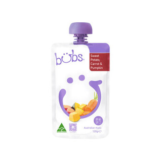 澳洲贝儿（Bubs）婴儿辅食 甘薯+胡萝卜+南瓜泥 有机婴幼儿果泥 120g/袋 (6个月大适用）