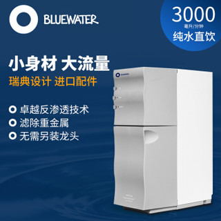 BLUEWATER 瑞典设计配件全球进口家用净水器 Spirit300c 卓越反渗透3升大流量厨房纯水机