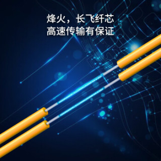 博扬(BOYANG)BY-5512S 电信级光纤跳线尾纤 5米LC-SC 单模双工(9/125 2.0)机房专用光纤线