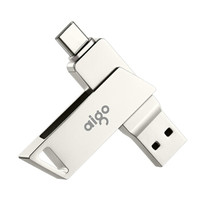 aigo 爱国者 U350 USB3.0 U盘 银色 256GB USB/Type-C 双口