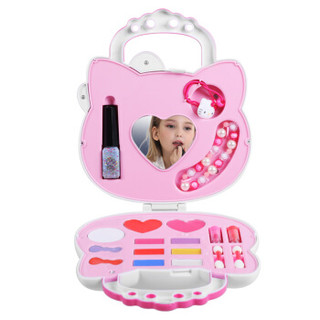 凯蒂猫（ hellokitty ）儿童化妆品美妆手提包腮红指甲眼影彩妆玩具礼物女孩KT-8572