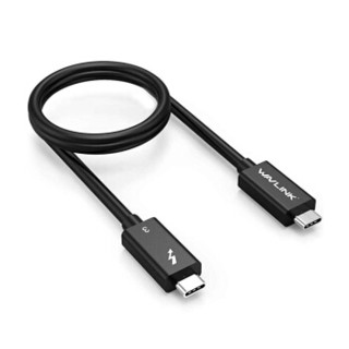 睿因（Wavlink）WS-TC5P Thunderbolt 3数据线 雷电3传输线 0.5米 双头Type-C苹果笔记本充电线 黑色