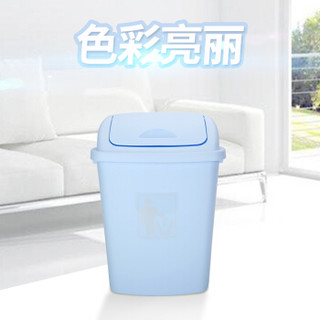 ABEPC 大号塑料垃圾桶30L40升65L四色工业户外加厚包邮厨房家用大垃圾桶40L-H 浅蓝色带盖