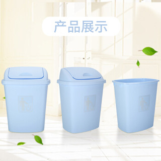 ABEPC 大号塑料垃圾桶30L40升65L四色工业户外加厚包邮厨房家用大垃圾桶40L-H 浅蓝色带盖
