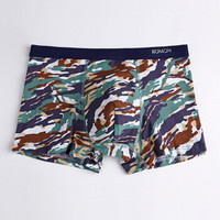 ROMON 罗蒙 男士内裤男士平角裤纯色舒适透气柔软弹力好排汗4条装 M2135 时尚印花组合 L (其他、L、平角裤、棉)