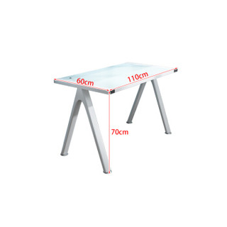 苏夏 电脑桌 简约现代钢化玻璃电脑桌台式家用经济型办公桌简易学习书桌写字台 白色SX1108