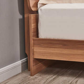 A家家具 床 现代简约 A1001-150 原木色 纳米板 150cm*200cm