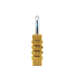 玛斯特（Master Lock）小号黄铜可调密码锁家用宿舍门箱包密码挂锁620MCND定制-免费激光刻字