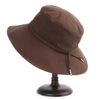 诗丹凯萨（sedancasesa）遮阳帽子女纯色百搭渔夫帽女士太阳帽出游遮阳布帽 WGFB173008 咖啡色 55cm-57cm