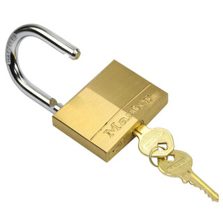 玛斯特（Master Lock）黄铜挂锁家用实心仓库大门锁160MCND定制-免费激光刻字