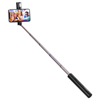 摩米士（MOMAX）无线蓝牙自拍杆 迷你磁吸式补光灯铝合金自拍杆 苹果安卓手机通用 黑色