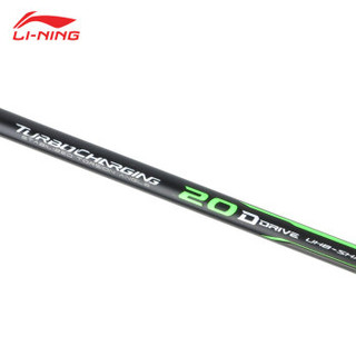 李宁（LI-NING）全新 能量聚合科技平台中端羽毛球拍 能量20D 速度型 黑绿色单拍(已穿线)