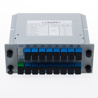 舜普（SP）SFGC-4 插片式分光器 电信级  光纤分路器1分4/8/16/32 FC(SC可选）1分4