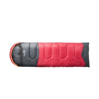 威野营（V-CAMP）带帽睡袋 成人户外旅行睡袋 秋冬季加厚四季保暖室内露营单双人睡袋（红色）1kg