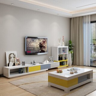 A家家具 电视柜 北欧现代简约客厅家具 可伸缩电视柜（双色可选 留言客服）DB1406