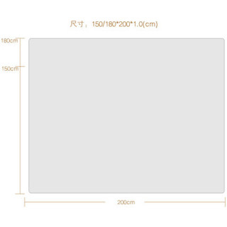 哈喽小熊 HELLOBEAR韩国进口XPE爬行垫 儿童地垫 宝宝爬爬垫 小象量身高150*200*1.0cm单面图案