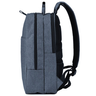 法国乐上(LEXON) 双肩包电脑包14/15.6英寸男士笔记本包商务背包双隔层 灰蓝色（厂家直发）