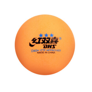 商品红双喜(dhs)乒乓球 赛顶40 新材料有缝球 黄色三星球 10只装