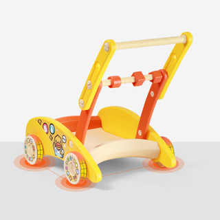 乐的Luddy 婴儿学步车手推车多功能6-18个月学走路助步男女宝宝推行儿童玩具可储物 手推车黄鸭