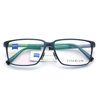蔡司眼镜（Zeiss Eyewear）男女款 全框蓝色镜框枪色镜腿眼镜框眼镜架 ZS-75014-F521 56MM