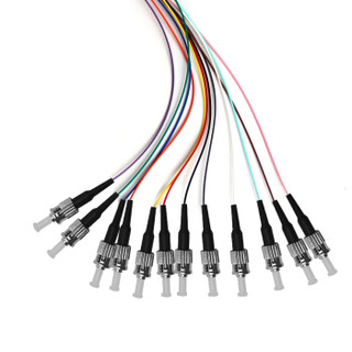 汤湖 TH-ST12 电信级光纤跳线 网络线12芯ST单模束状尾纤 光纤尾纤 ODF架/终端盒配线 1.5米