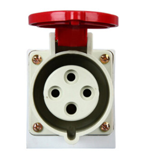 商品zng 380v16a4p工业插座明装 三相四线4孔16a电缆线插座 5个装zng