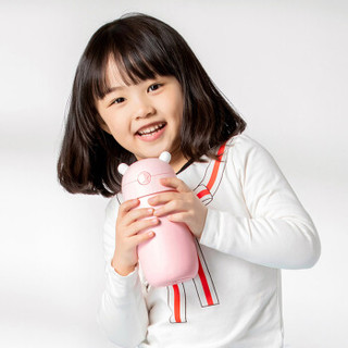 小米（MI） 米兔儿童保温杯 粉色 软萌外观6小时保温保冷食品接触级材质316L不锈钢内胆学生带吸管户外便携