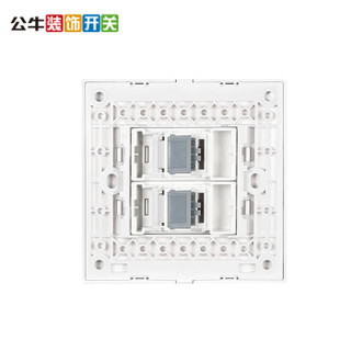 公牛（BULL）G01T211 白色 开关插座墙壁面板二位电话线双口电话插座 两位电话插座G01