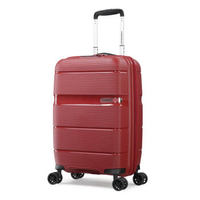 AMERICAN  商务男女PP行李箱时尚大容量耐磨飞机轮旅行箱 20英寸登机箱TSA密码锁GH1红色