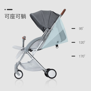 yuyu/悠悠莱特婴儿推车可坐可躺轻便婴儿车折叠宝宝手推车0-3岁婴儿伞车灰色