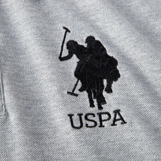 U.S. POLO ASSN. Polo衫男2019年新品男士短袖T恤纯棉多色男短袖衫美式休闲男上装6017965AL 深灰色 XL/180