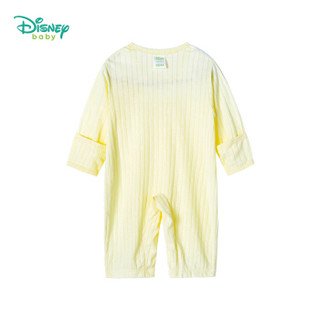 迪士尼（Disney）婴儿四季卡通印花新生儿连体衣宝宝哈衣长袖开档爬服191L784 黄色 6个月/身高66cm
