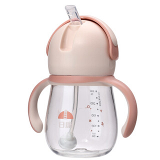 日康（rikang） 宝宝学饮杯婴儿水杯 重力球儿童吸管杯饮水杯240ml（粉）RK-B1029