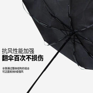 皓顿（HAUT TON）雨伞全自动男女士三折叠商务加大八骨晴雨两用防风遮阳伞947243001黑色