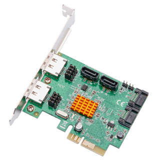 魔羯 MOGE MC2687 raid 磁盘阵列卡 PCI-E转SATA3.0扩展卡4口带eSATA接口 阵列卡x4界面 带2口外置eSATA