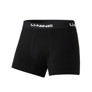 LI-NING 李宁 2019新品训练系列男子运动内裤四条装 AQAP005-2 黑色/浅灰 L