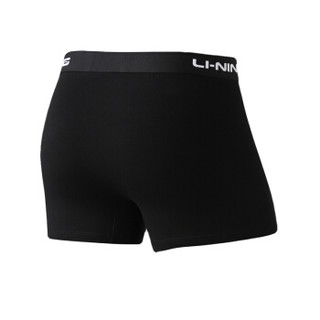 LI-NING 李宁 2019新品训练系列男子运动内裤四条装 AQAP005-2 黑色/浅灰 L